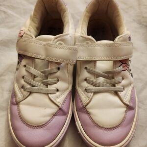 Kids White and Purple Shoes